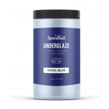 package of 16oz speedball art royal blue underglaze