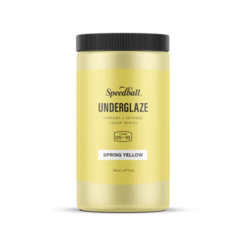 package of 16oz speedball art spring yellow underglaze