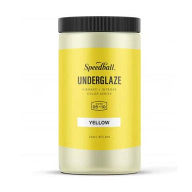 package of 16oz speedball art yellow underglaze