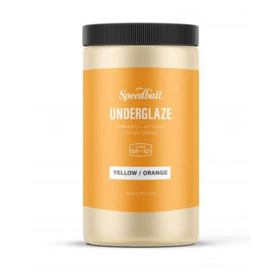 package of 16oz speedball art yellow orange underglaze