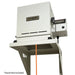 Hot Shot HS-7GVkiln on stand with side-mounted controller; the orange line shown is a safety strap, not a power cord or molten glass.